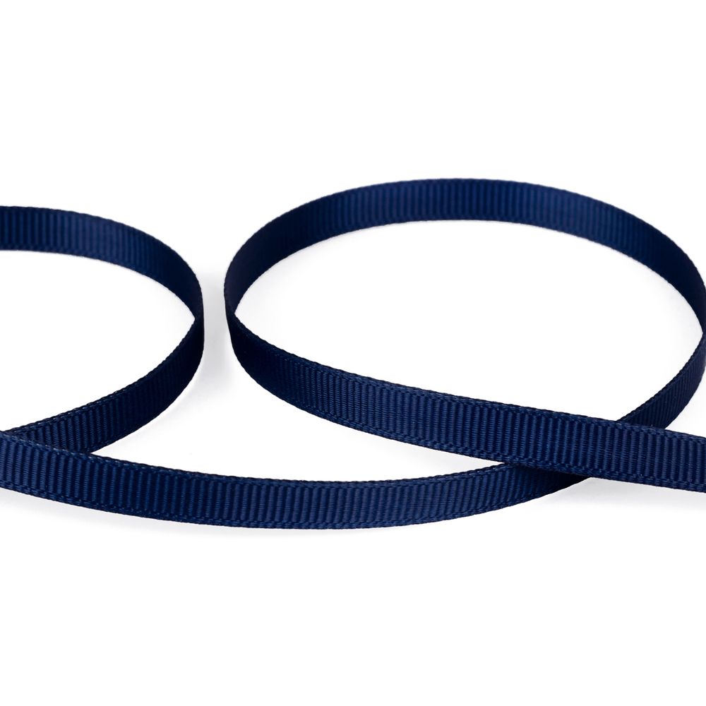 Лента репсовая (в рубчик) 6.0 мм / 45.5 метра, 103 т.синий, Gamma GR-06