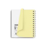 Записная книжка с пластиковой обложкой, тиснение серебряной фольгой, 500 мкр, на гребне, A6 80 л., 4 шт, клетка, Ваниль 01048, Светоч 80ЗК33