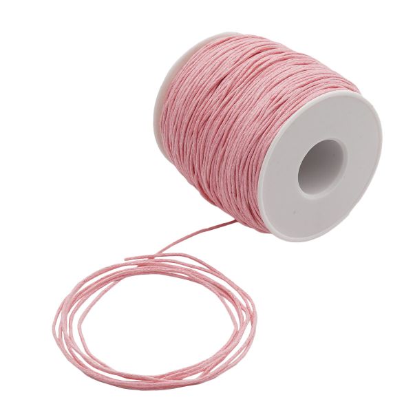 Шнур вощеный ⌀1.0 мм / 100 метров, 0371-9002 (С513 розовый)