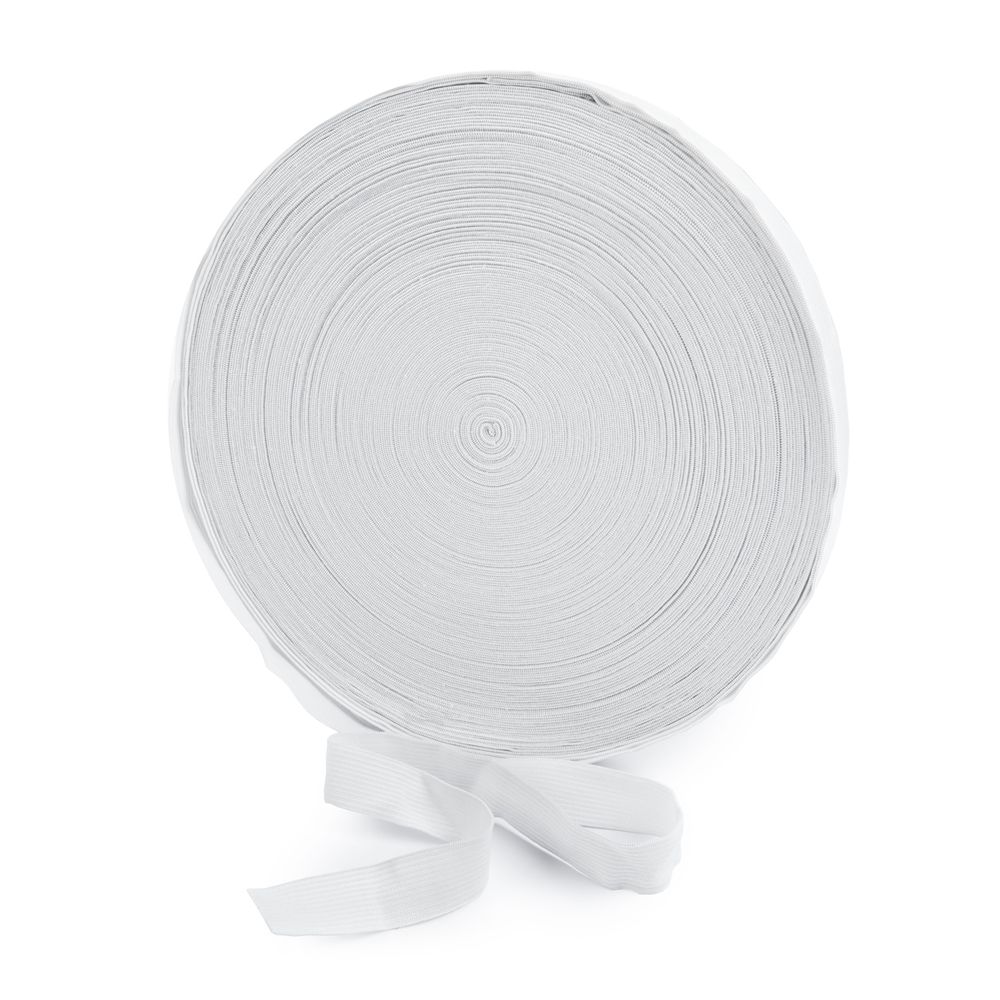 Резинка вязаная 20 мм, / 50 метров, белый, Gamma RV-20 W