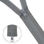 Молния трактор Arta Т6 (6 мм) 2 зам., разъем., 70 см, цв. 074 серый, уп.5 шт