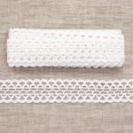 Кружево гипюр (плетёное) 33 мм, 3,4 м, ±4 см, белый