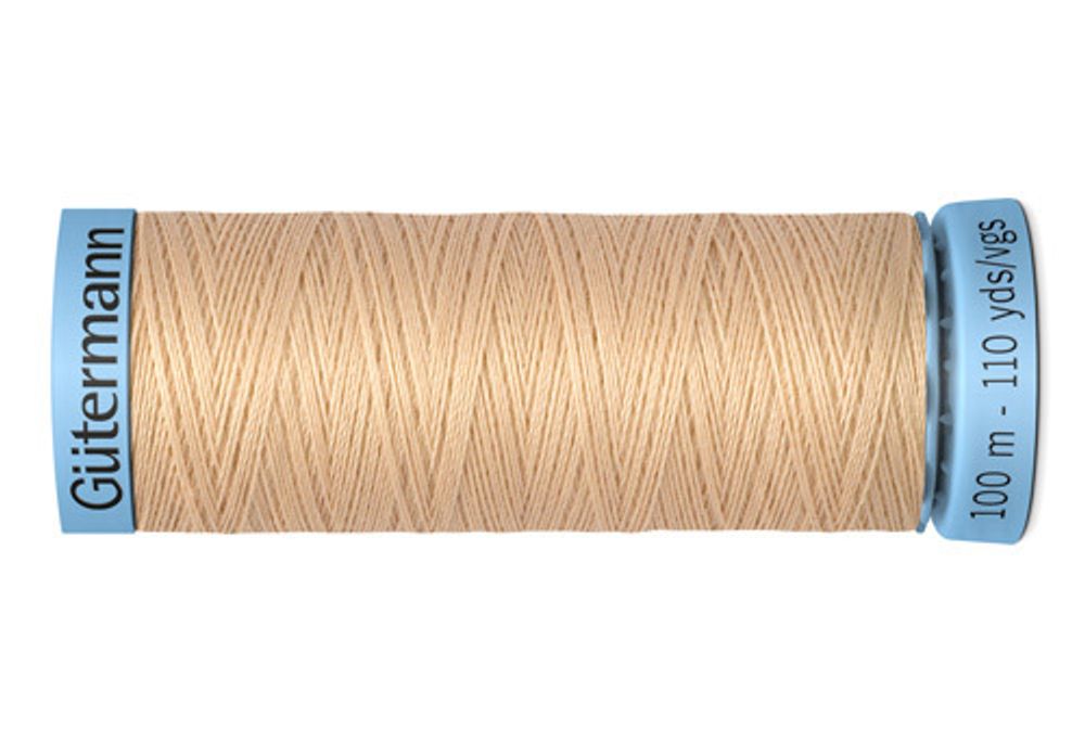 Нитки шелковые Gutermann Silk S303, 100м, 421 топленое молоко, 5 катушек /TOS/