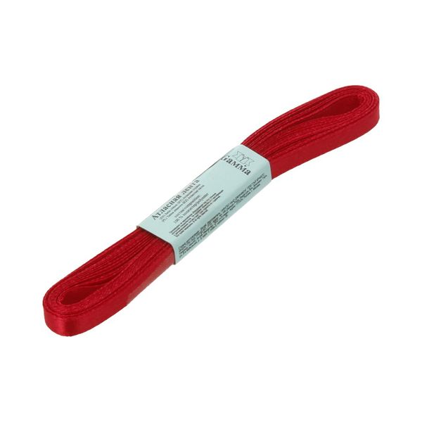 Лента атласная 1-сторонняя 6.0 мм / 10 шт по 5.4 метра, №078 т-бордовый, Gamma AL-6P