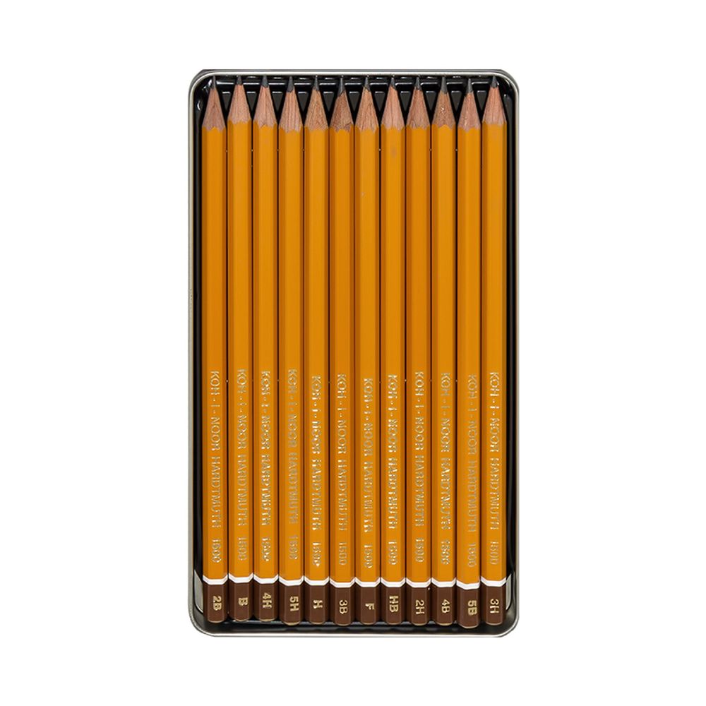 Набор чернографитных карандашей профессиональных KOH-I-NOOR 2 12 шт, ассорти Graphic (5В-5Н) 1502012009PLRU