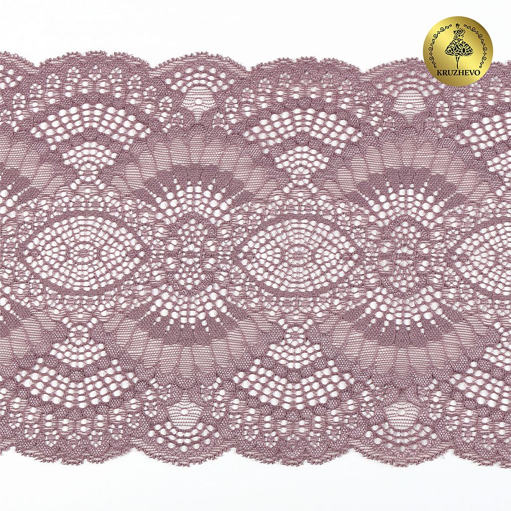 Кружево бельевое эластичное 195 мм / 3 м, TBY.30239, цв.620 морской туман, Kruzhevo
