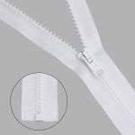 Молния трактор Arta Т6 (6 мм) 1 зам., разъем., 65 см, цв. 001 белый, уп.5 шт