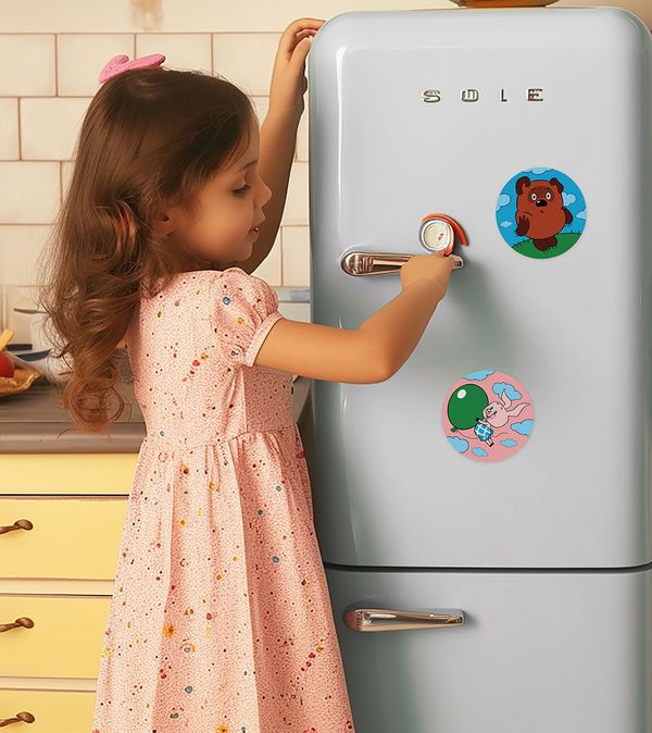 Картина по номерам Фрея, Союзмультфильм. Приключения Винни-Пуха, на магните, 9х9 см