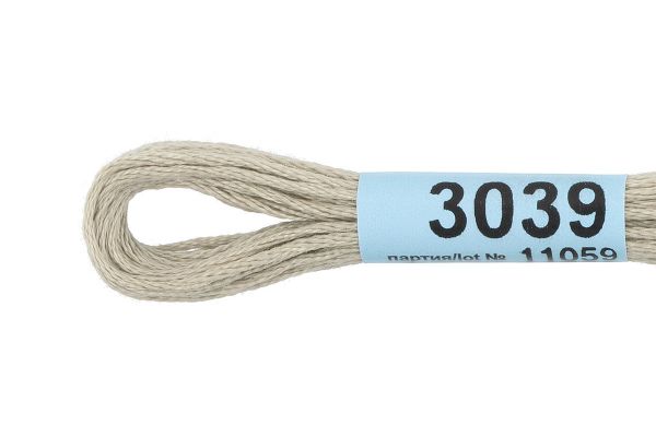 Мулине Gamma 100% хлопок, цв.3039 бл.фисташковый, 24 мотка по 8 метров