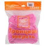 Шерсть для валяния Троицкая п/тонкая 1х100 г (до 29 мкр), 0570 светлая фуксия