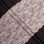 Кружево бельевое эластичное 300 мм / 3.4 метра, цвет молочный