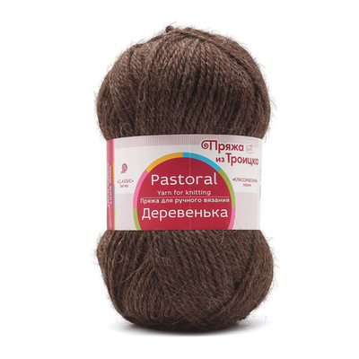 Пряжа Троицкая Деревенька / уп.10 мот. по 100 г, 170 м, 251 коричневый
