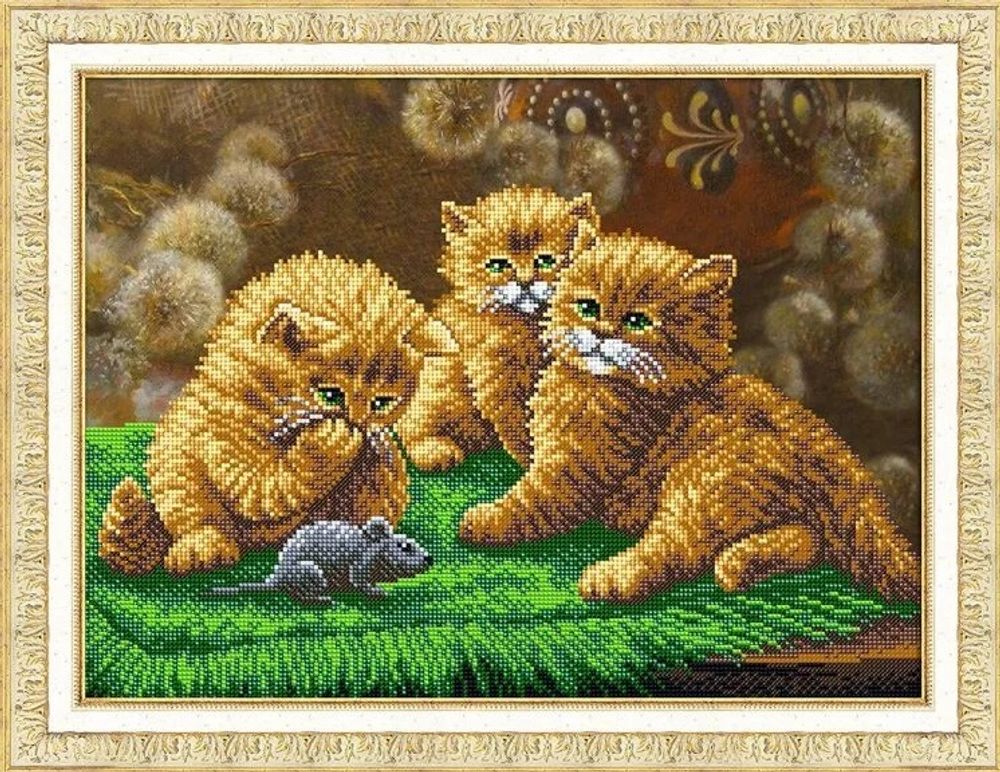Набор для вышивания бисером Паутинка, Новая игрушка, 38х28 см