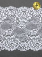 Кружево бельевое эластичное 180 мм / 3 м, TBY.L838, цв.01 белый, Kruzhevo