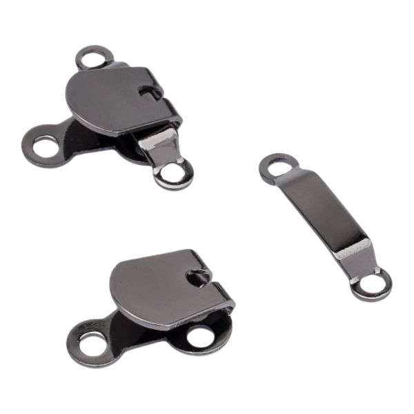 Крючки пришивные 16х21 мм, pewter, 10 шт