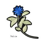 Термоаппликация 2165 Цветочек 9х6см, синий, уп.10 шт