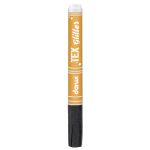 Маркер для ткани Darwi TEX Glitter, 2мм, с блестками, 100 черный