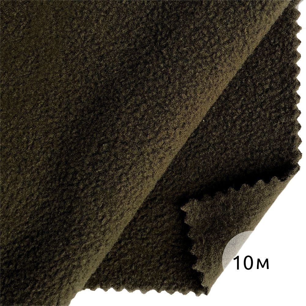 Флис 2-сторонний 240 г/м², 150 см / 10 метров, N-TBY-0240-S078, цв.S078 олива