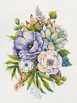 Алмазная (кристальная) мозаика Фрея, Букет с анемонами, 40х55 см