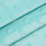 Плюш (ткань) Звезды 240 г/м², 45х50 см, ворс 2,5мм, ментол