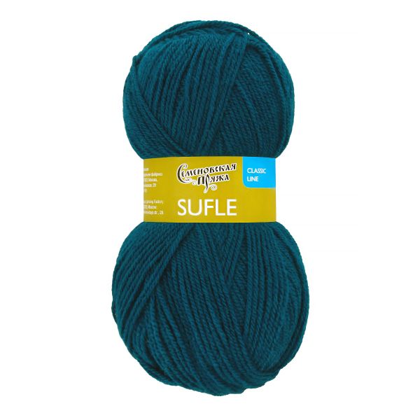 Пряжа Семеновская Sufle Суфле / уп.5 мот. по 100г, 292м, 60027, морская волна