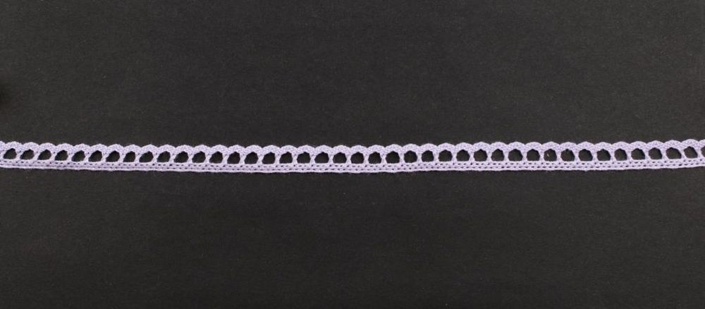 Кружево вязаное (тесьма) 9 мм, цв. сиреневый, R1096/PL/368, Mauri Angelo, 20 м