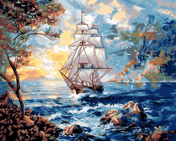 Картина по номерам Фрея PNB/PL-365, В дальнем плавании, 50х40 см