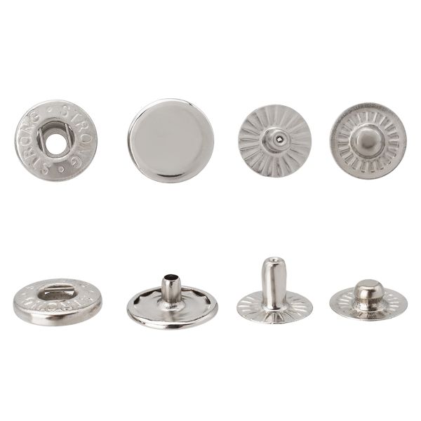 Кнопка Альфа (S-образная) ⌀12.5 мм, (№54), СТАЛЬ, никель, ≈1440 шт