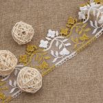 Кружево на сетке 80 мм, 3 метра (±4 см), 02