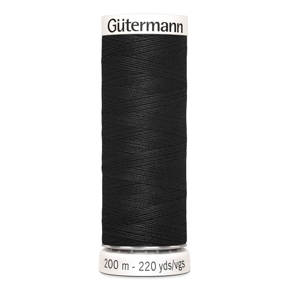 Нитки универсальные Gutermann Sew-all 100 (200 метров), 5 кат. | _000 черный