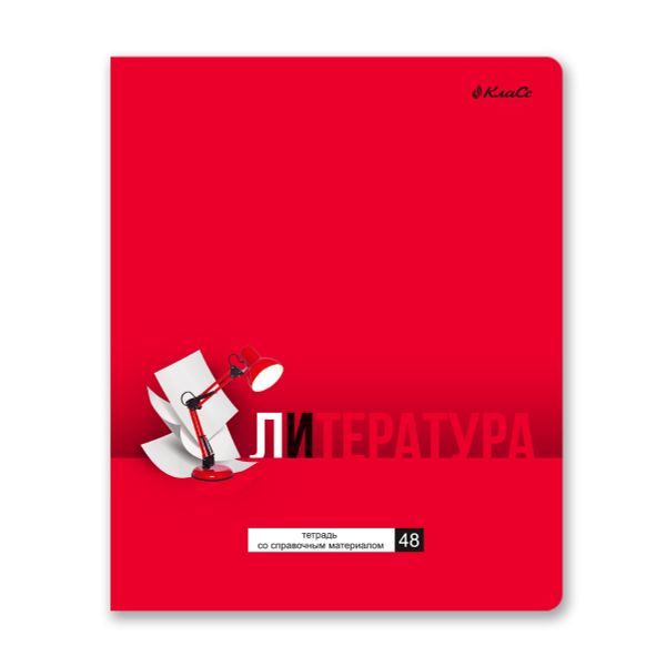 Тетрадь со справочным материалом ПреКрасная, матовая ламинация + выборочный лак, A5+ 48 л. на скобе 65 г/м², белизна 100%, 10 шт, линия, 000552 Литература, Светоч 48ТПСК5_24_2_2