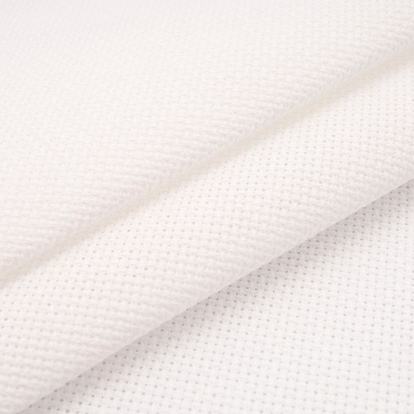 Канва Zweigart Aida extra-fine 20ct 3326/101 (100% хлопок) 50х55см, молочный белый