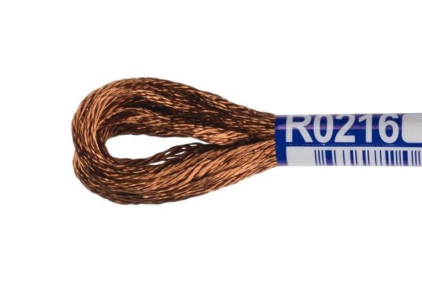 Мулине Gamma вискоза 100%, цв.R0216 св-коричневый, 12 мотков по 8 метров