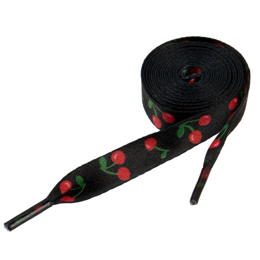 Шнурки 10 мм, 120 см, 10 пар(a), №09 черный (вишня красная), Gamma SHL-01/10