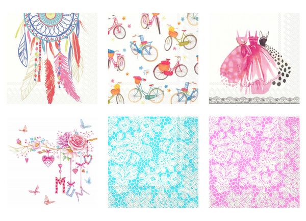 Салфетки для декупажа ассорти №38, 6 шт, Пастель, Love2art SDS №38