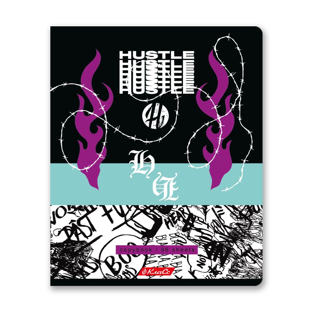 Тетрадь ученическая общая, выборочный лак A5+ 96 л. на скобе 65 г/м², белизна 100%, 5 шт, линия в термоусадочной пленке, 000343 Драйв, Светоч 96ТСК5_4_3_2