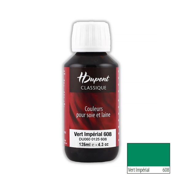 Краска для шелка H Dupont Classic, 125мл, 608 императорский зеленый