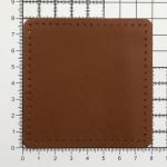 Заплатки пришивные из кожи, квадрат 8см с перфорацией, 2 шт, 100% кожа, 02 светло-коричневый, 9122