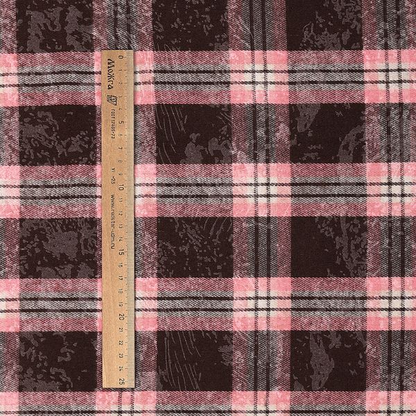 Фланель рубашечная вареная 150 г/м², 150 см / 2 метра, TBY.Fl.C750 розовый