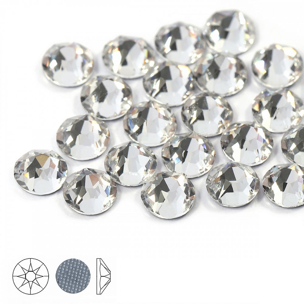 Стразы термоклеевые Xirius 8+8 граней SS16 (3,8-4,0 мм) арт.HF16-01 цв.Crystal, уп.1440 шт