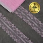 Кружево отделочное в стиле "трикотаж" 40 мм, диз. 275, цв.09 св.розовый, уп. 27,4 м