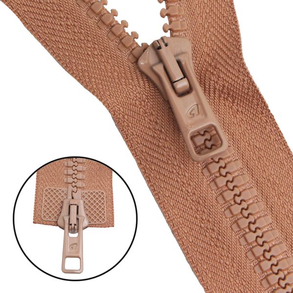 Молния трактор Arta Т6 (6 мм) 2 зам., разъем., 100 см, цв. 071 св.бежевый, уп.5 шт