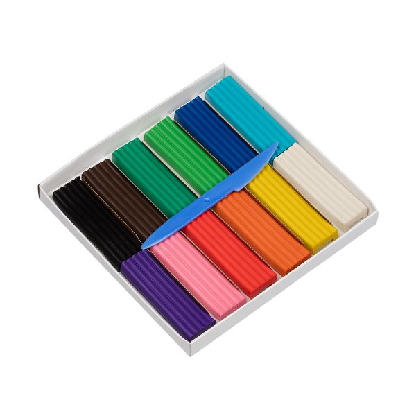 Пластилин классический ШколаСад 240 г, 12 цв, Лео LMC-0112