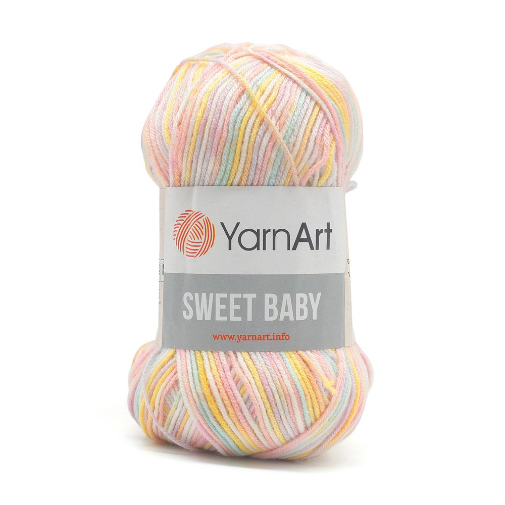 Пряжа YarnArt (ЯрнАрт) Sweet Baby / уп.5 мот. по 100 г, 300м, 909