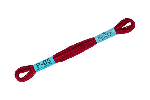 Мулине Gamma меланж, цв.Р-05 алый-коричневый, 12 мотков по 8 метров