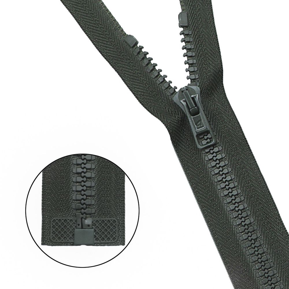 Молния трактор Arta Т6 (6 мм) 1 зам., разъем., 80 см, ОПТ. УП. 25 ШТ., 175 т.хаки