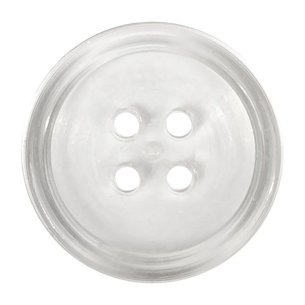 Пуговицы 4 прокола 20 мм, 1000 шт, прозрачный, Gamma ТП 20-4