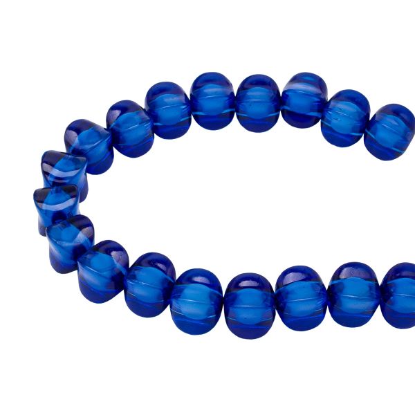 Бусины акрил ⌀10 мм, 500 г, в цвете с белой сердцевиной, мягкий куб, 57 синий, Astra&Craft LY-161