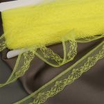 Кружево отделочное в стиле "трикотаж" 20 мм, диз. 1669 цв.211 желтый, уп.27,4м