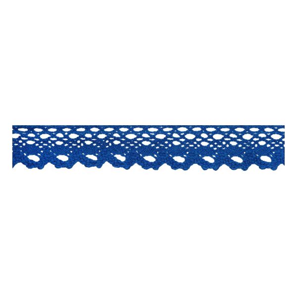 Кружево вязаное (тесьма) 15 мм / 22.8 м, 040 синий, Gamma HVK-40